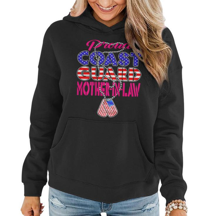 Proud Us Coast Guard Mother-In-Law Military Mom-In-Law Gift  Women Hoodie