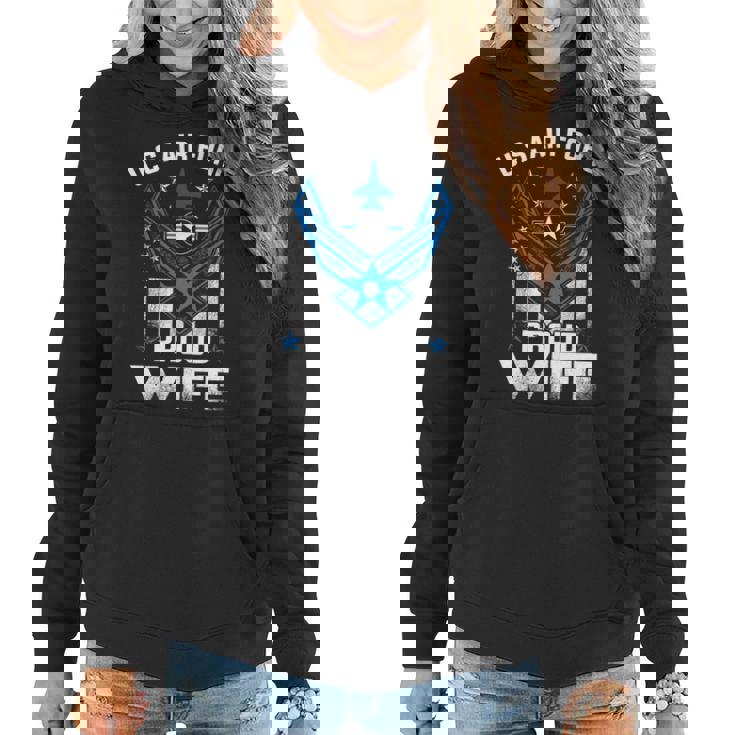 Proud Wife Us Air Force Stars Air Force Family Gift   Women Hoodie