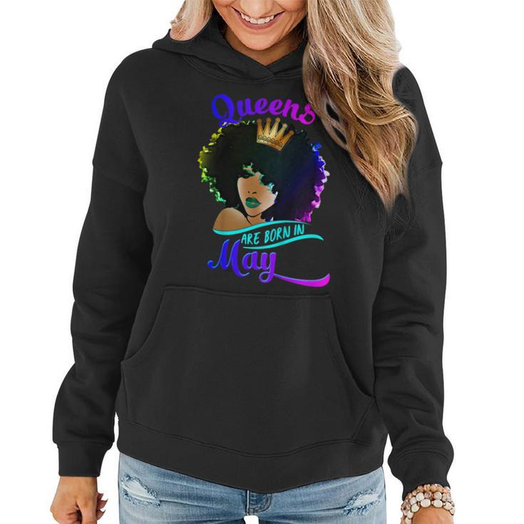 Queens Are Born In May Birthday  Black Women Gifts Women Hoodie