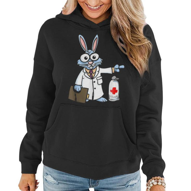 Rabbit Nurse Docter Medical Bunny Love Gift Happy Easter Day Women Hoodie