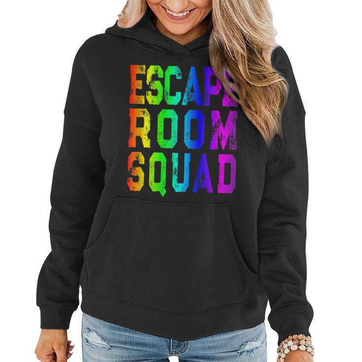 Rainbow Escape Room Squad Matching Escape Room Group Women Hoodie