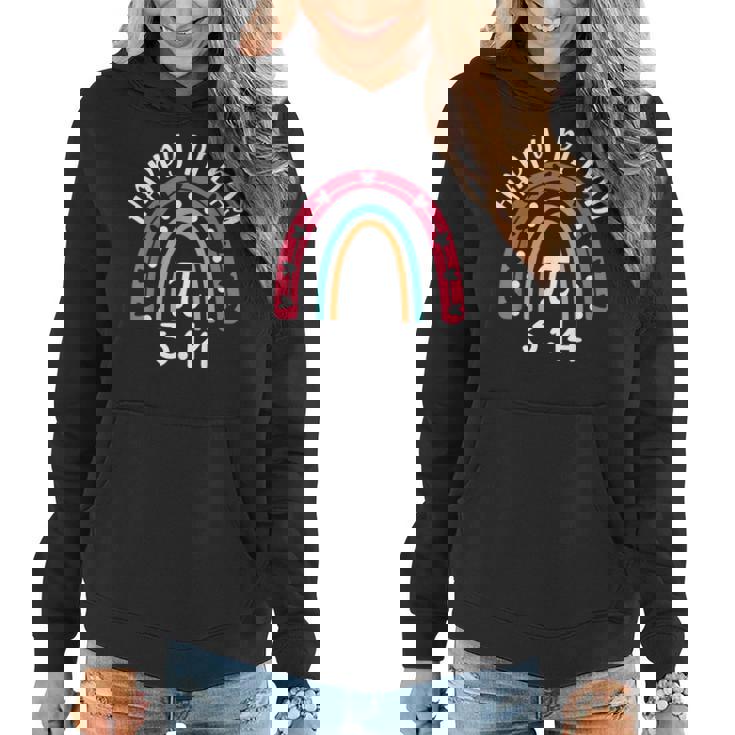 Rainbow Happy Pi Day Math Teacher Boys Girls Pi Day Women Hoodie