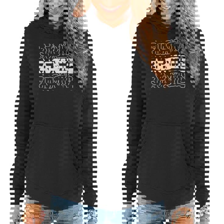 Retro Auntie For Women Funny Cool New Aunt For Birthday  Women Hoodie