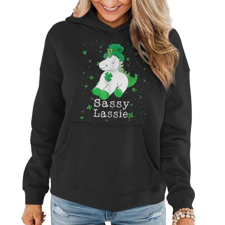 Sassy Lassie Girls Women St Patricks Day  Women Hoodie