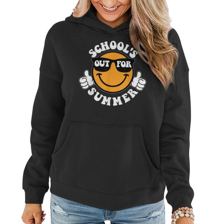Schools Out For Summer Last Day Of School Smile Teacher Life  Women Hoodie