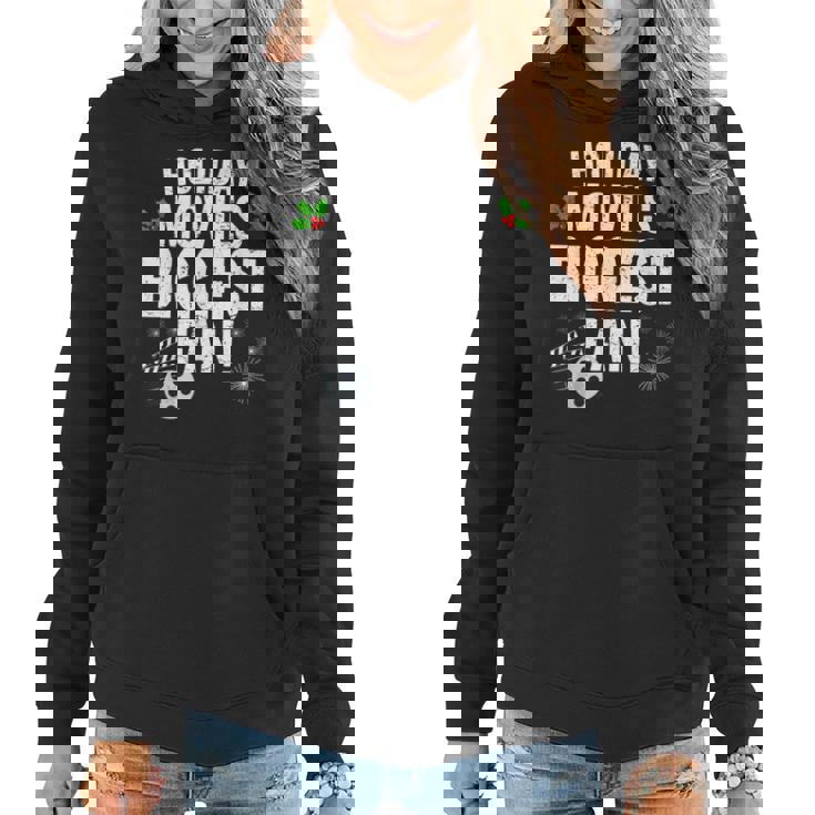 Sentimental Old Holiday Movies Biggest Fan Christmas Films Women Hoodie Graphic Print Hooded Sweatshirt