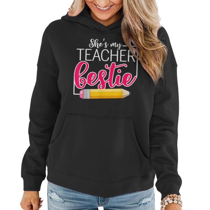 She Is My Teacher Bestie Couple Matching Outfit Apparel  Women Hoodie