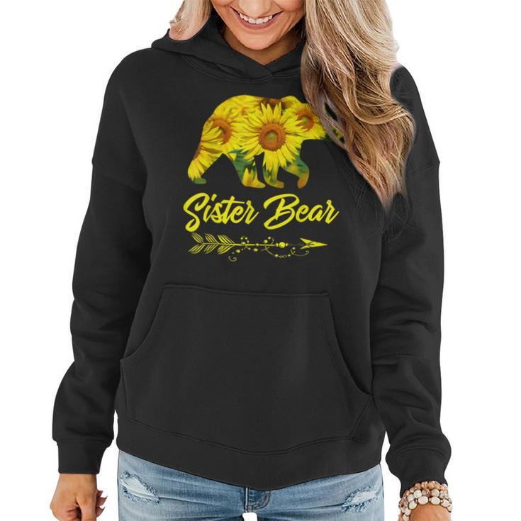 Sister Bear Sunflower Funny Mothers Day Mom And Aunt Women Hoodie