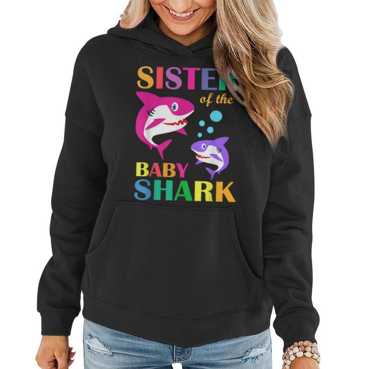 Sister Of The Baby Birthday Shark Sister Shark Mothers Day  Women Hoodie