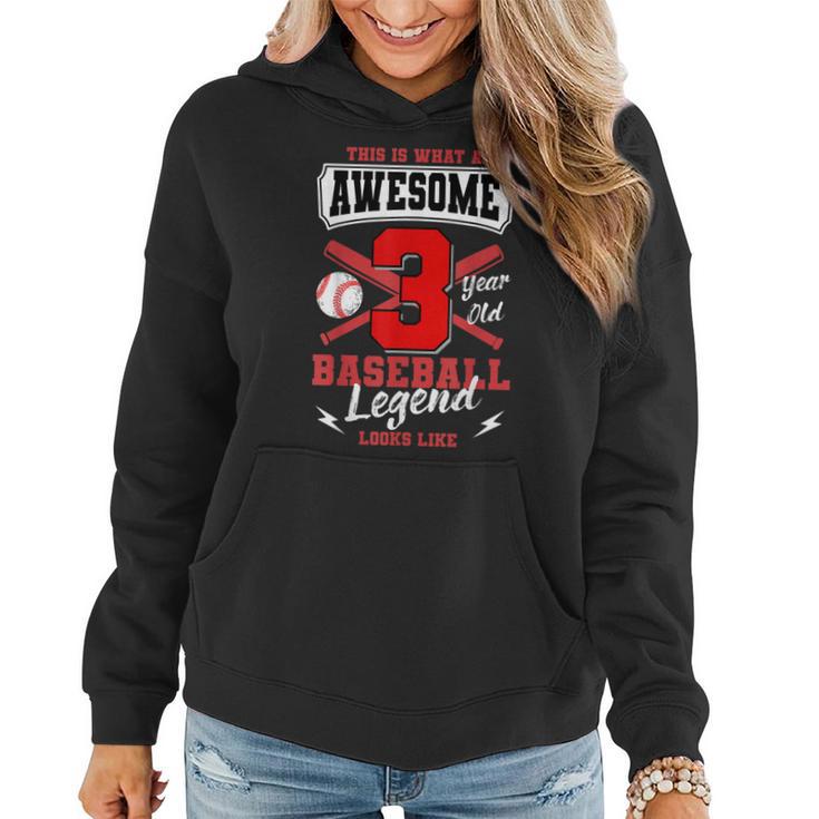 So Sieht Eine Fantastische 3-Jährige Baseball-Legende Aus Frauen Hoodie