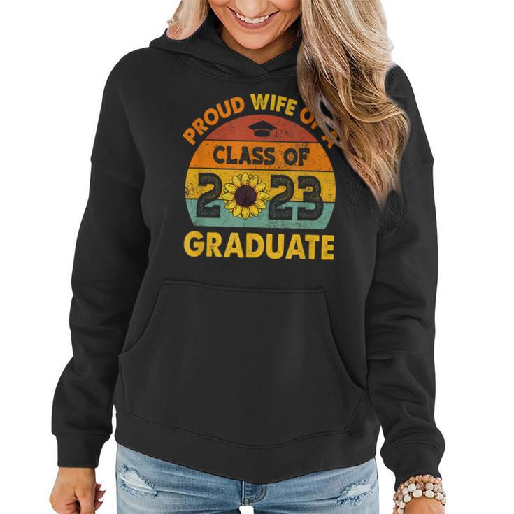 Sonnenblume Senior Proud Wife Class Of 2023 Graduate Vintage Frauen Hoodie