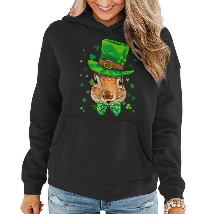 St Patricks Day Leprechaun Squirrel Rodents Shamrock Irish  Women Hoodie