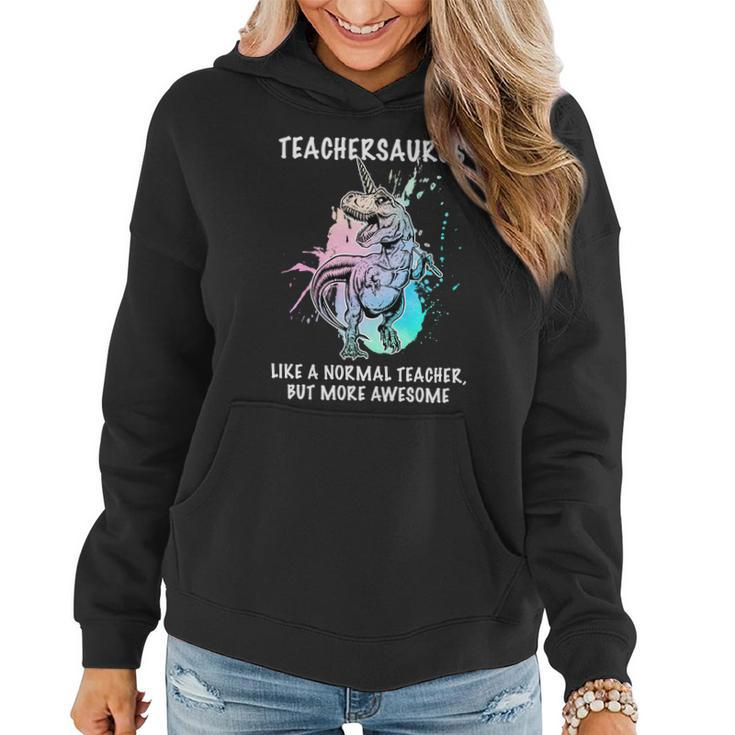Teachersaurus Unicorn Women Hoodie