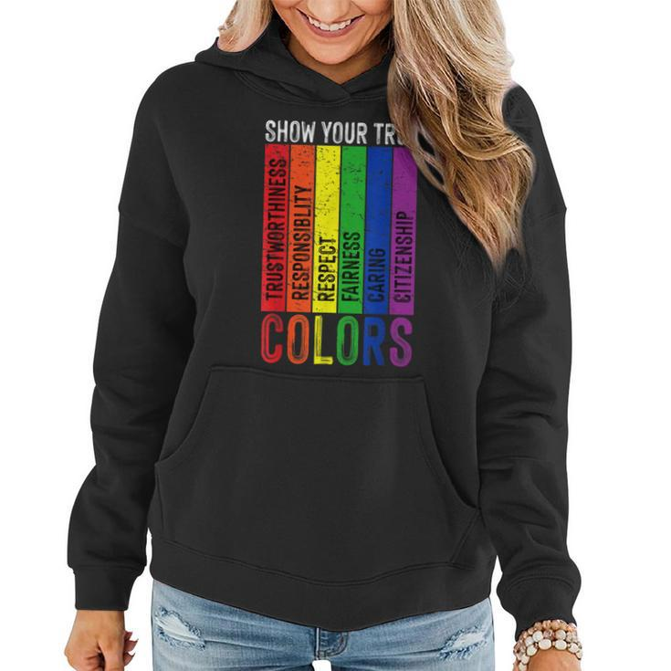 True Colors Gay Rainbow Pride Flag Lgtbq Cool Lgbt Ally Gift  Women Hoodie