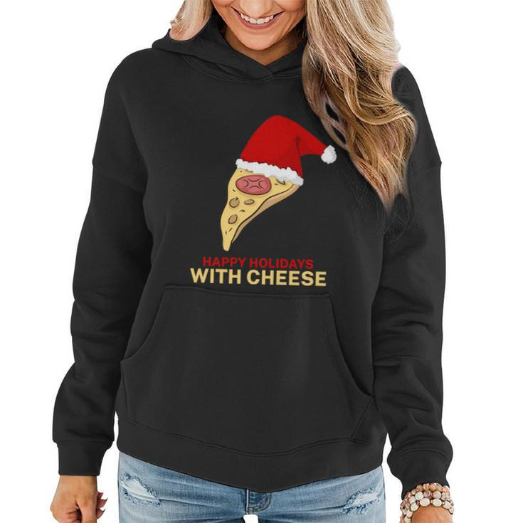 Ugly Christmas Sweater Burger Happy Holidays With Cheese V9 Women Hoodie