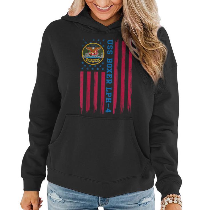 Uss Boxer Lph-4 Amphibious Assault Ship Veteran Christmas  Women Hoodie