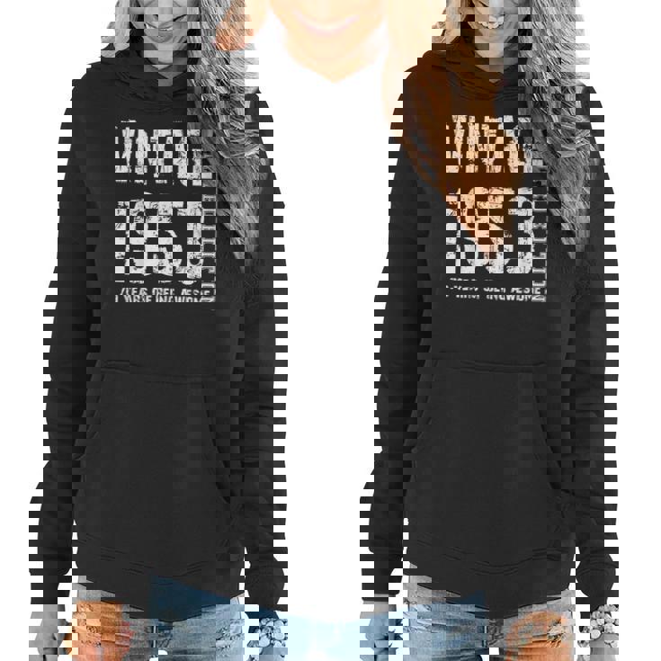 Vintage 1953 70 Years Of Being Awesome 70Th Birthday Women Hoodie