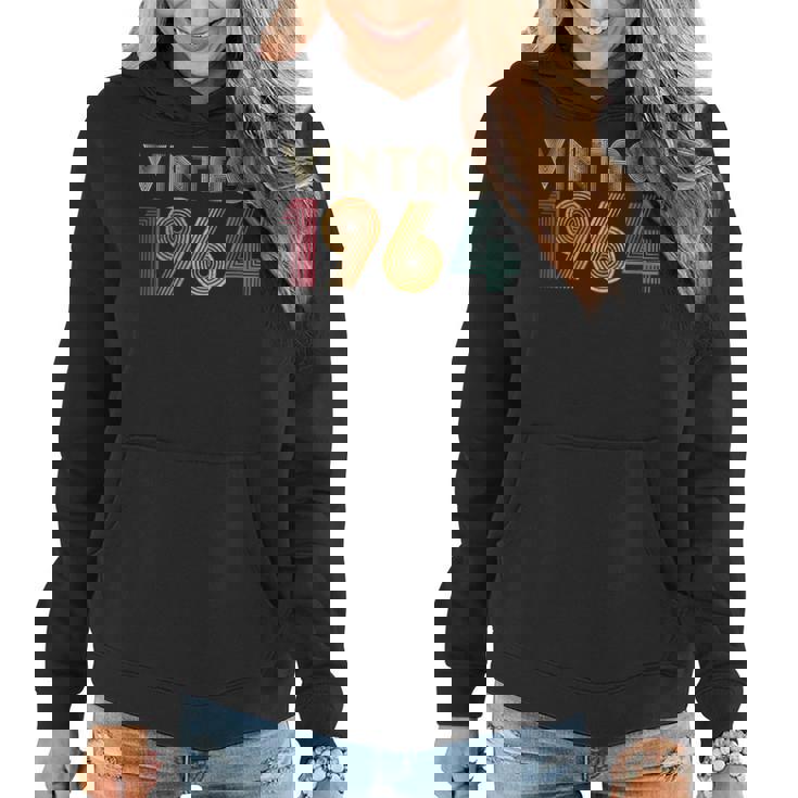 Womens 58Th Birthday Gift Men Women Vintage 1964 Retro Born  Women Hoodie