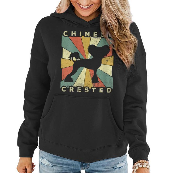 Womens Chinese Crested Dog Retro 70S Vintage Gift  Women Hoodie