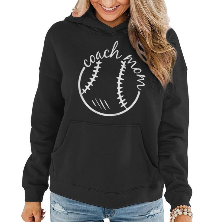 Womens Coach Mom Mothers-Day Baseball Sport Lover Mama Mommy Momma  Women Hoodie