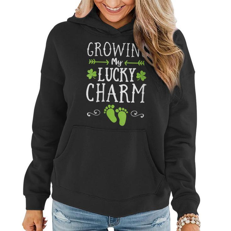 Womens Cute Mom Mothers St Patricks Day Pregnancy Announcement  Women Hoodie