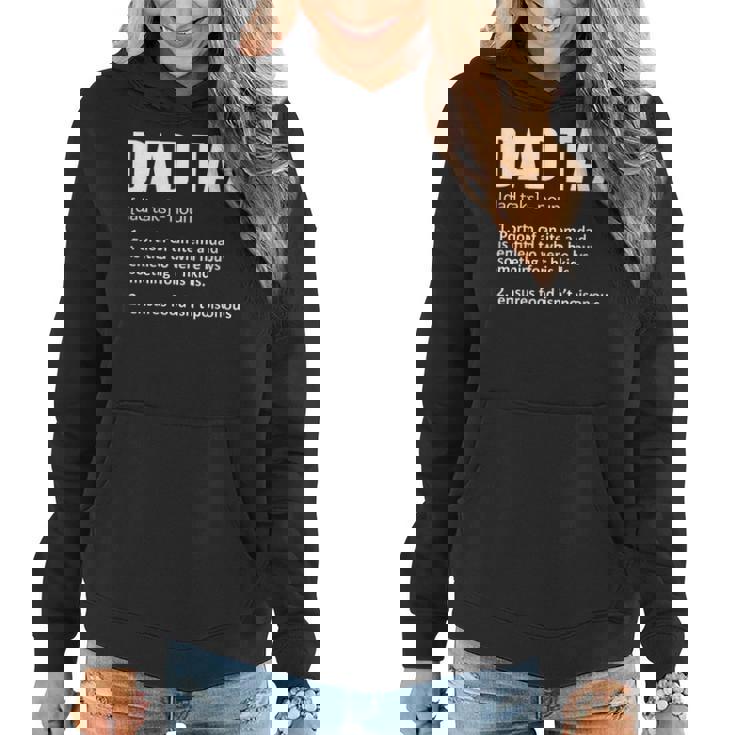 Womens Dad Tax Funny Dad Tax Definition Mens Fathers Day Women Hoodie