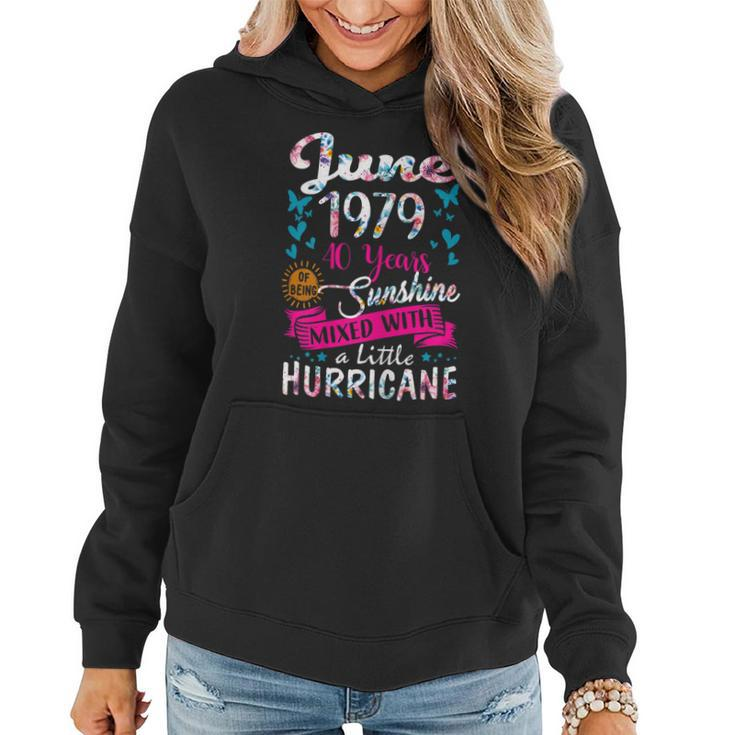 Womens June 1979 Birthday Gifts Floral Tee For Womens Women Hoodie