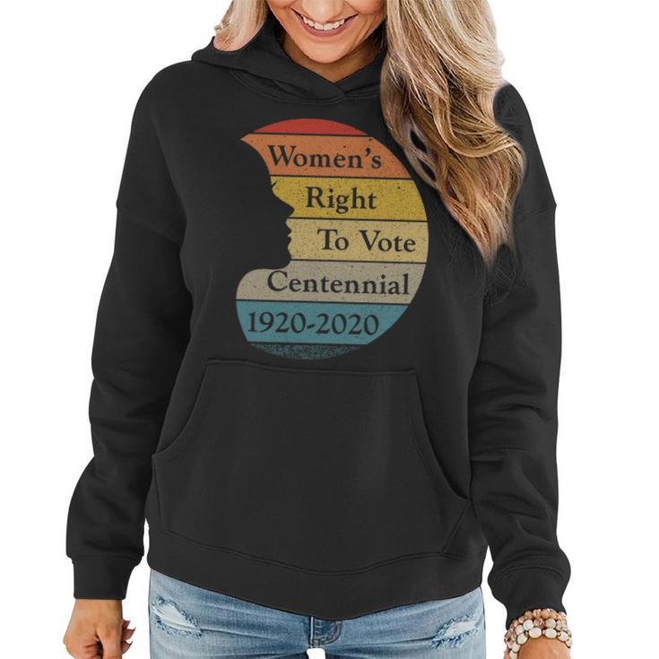Womens Right To Vote Centennial 1920 2020 Retro Sunset Women Hoodie