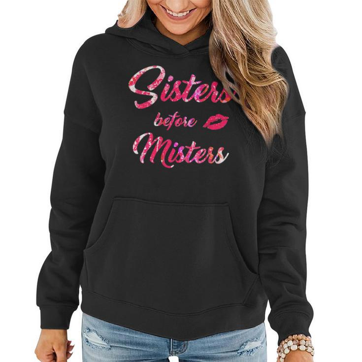 Womens Sisters Before Misters - Feminism Cute Galentines Day Gift Tank Top Women Hoodie