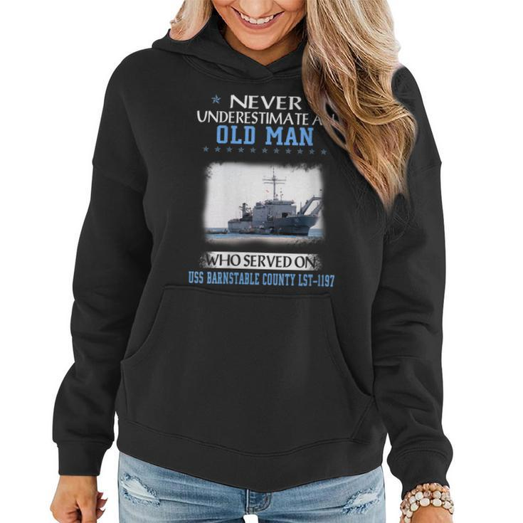 Womens Uss Barnstable County Lst-1197 Veterans Day Father Day  Women Hoodie