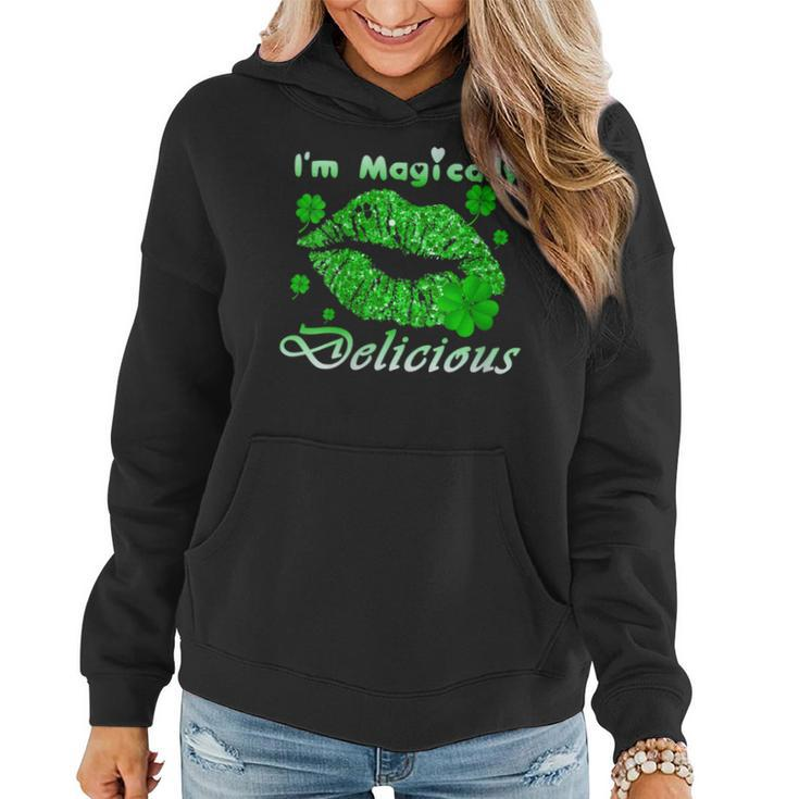 Womens Womens Im Magically Delicious Gift Funny St Patrick Day  Women Hoodie