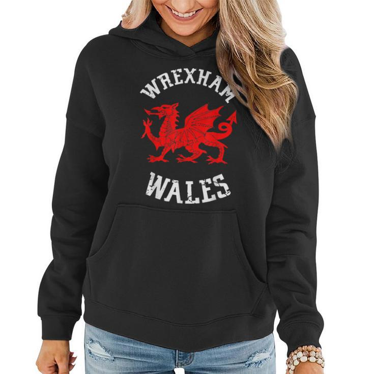 Wrexham Wales Retro Vintage  V5 Women Hoodie Graphic Print Hooded Sweatshirt