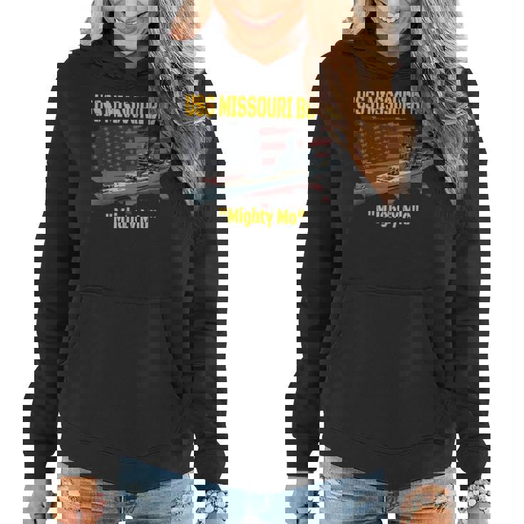 Ww2 Ship & Korean War Uss Missouri Bb-63 Battleship Veterans Women Hoodie