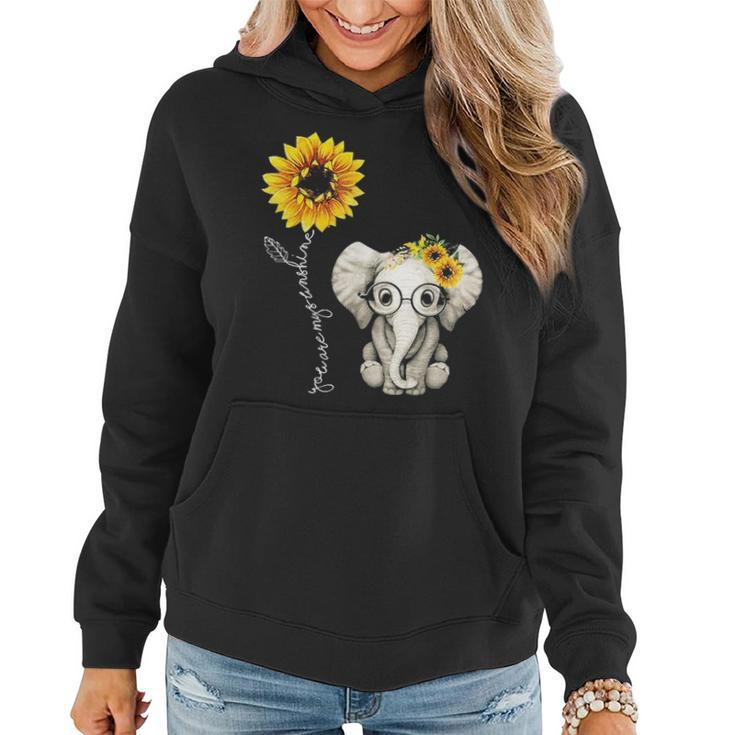 You Are My Sunshine Hippie Sunflower Elephant Gift Friend Women Hoodie