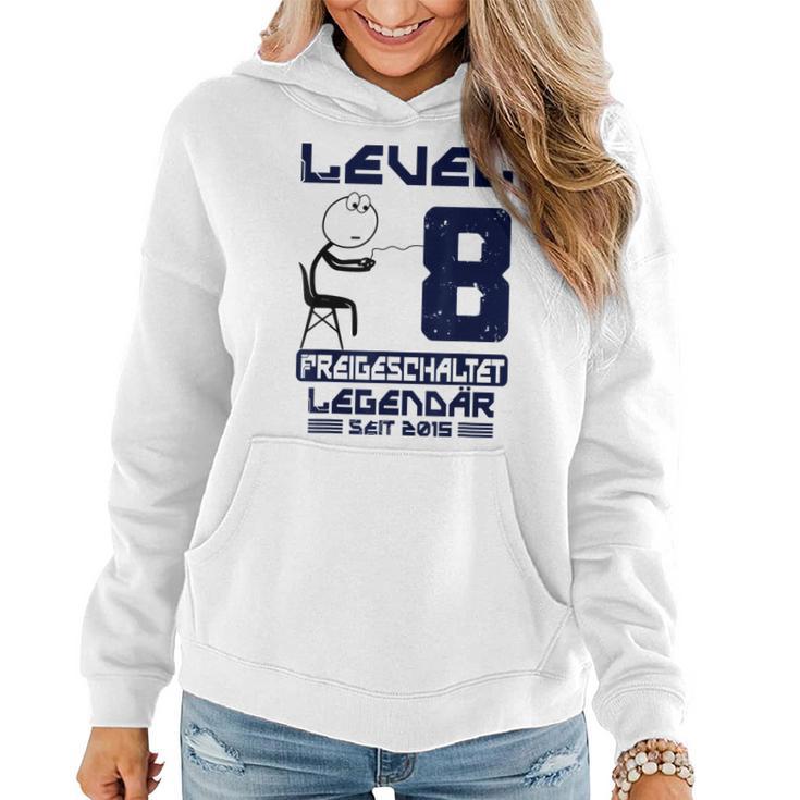 8 Jahre Level 8 Freigeschaltet Legendar Frauen Hoodie