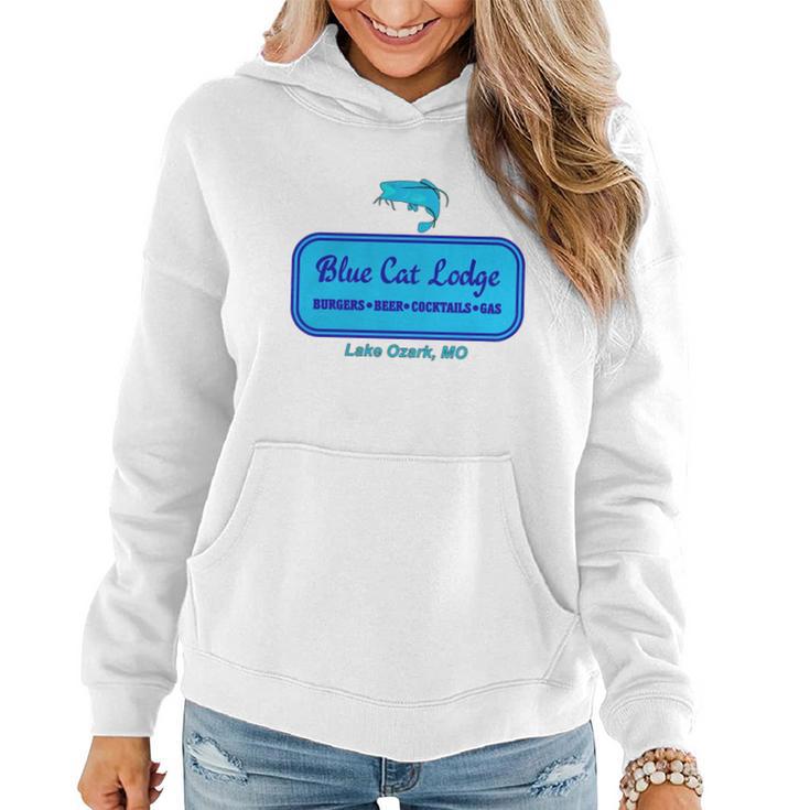 Ozark Blue Cat Lodge Lakeside View Hoodie - TeeUni