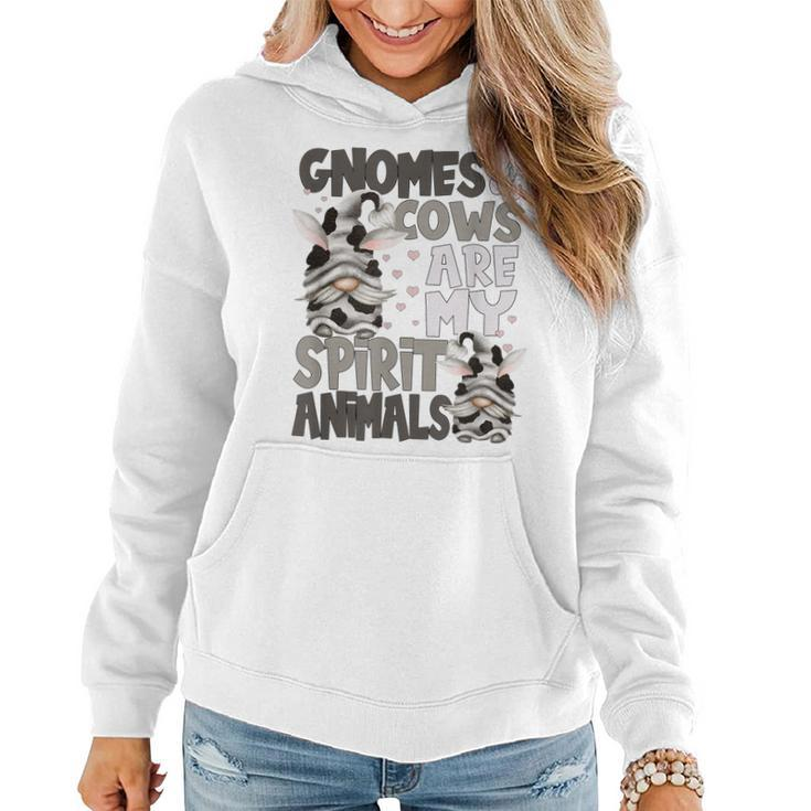Funny Cow  For Women Gnomes & Cows Are My Spirit Animal  Women Hoodie