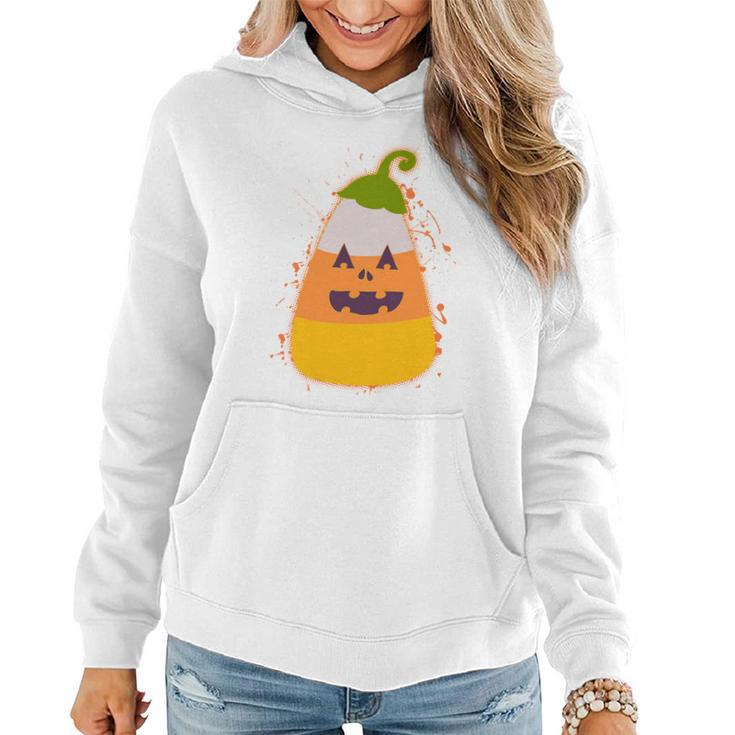 Funny Halloween Candy Corn Pumpkin Women Hoodie