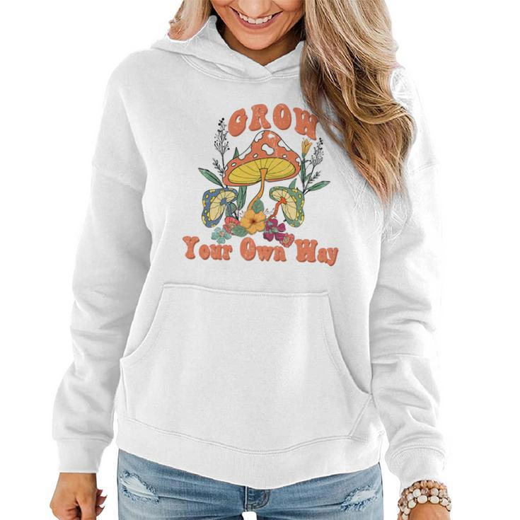 Grow Your Own Way Retro Vintage Custom Women Hoodie Graphic Print Hooded Sweatshirt