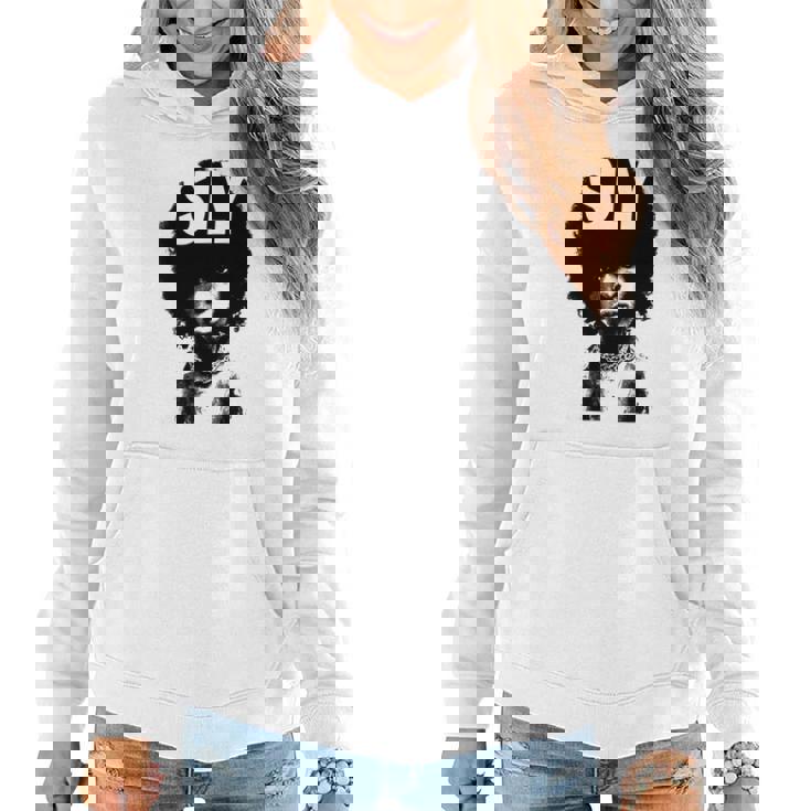 Sly Stone Portrait Tshirt Women Hoodie Graphic Print Hooded Sweatshirt