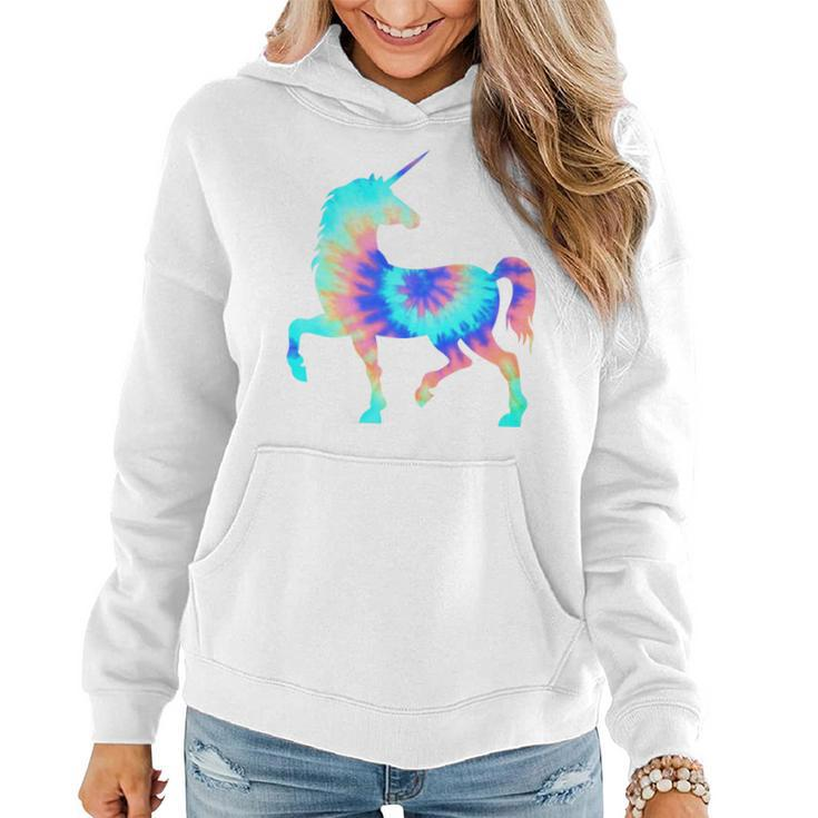 Tie Dye Unicorn  | Colorful Tye Dye Horse Horn  Women Hoodie