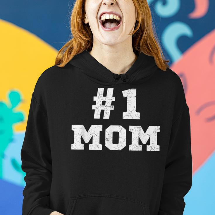 1 Mom Number One Mom Mama Mother Funny Mothers Day Women Hoodie Gifts for Her