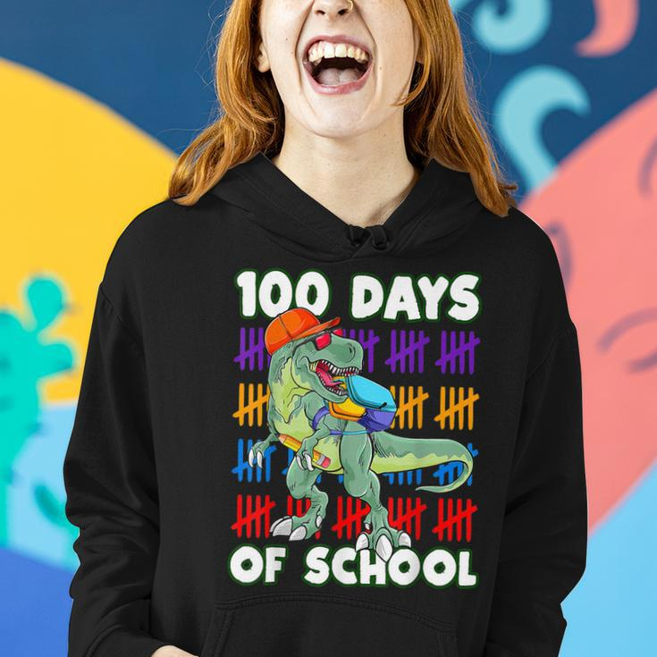 100 Days Of School Teacher Student Dinosaur Kid Toddler Boys Women Hoodie Gifts for Her