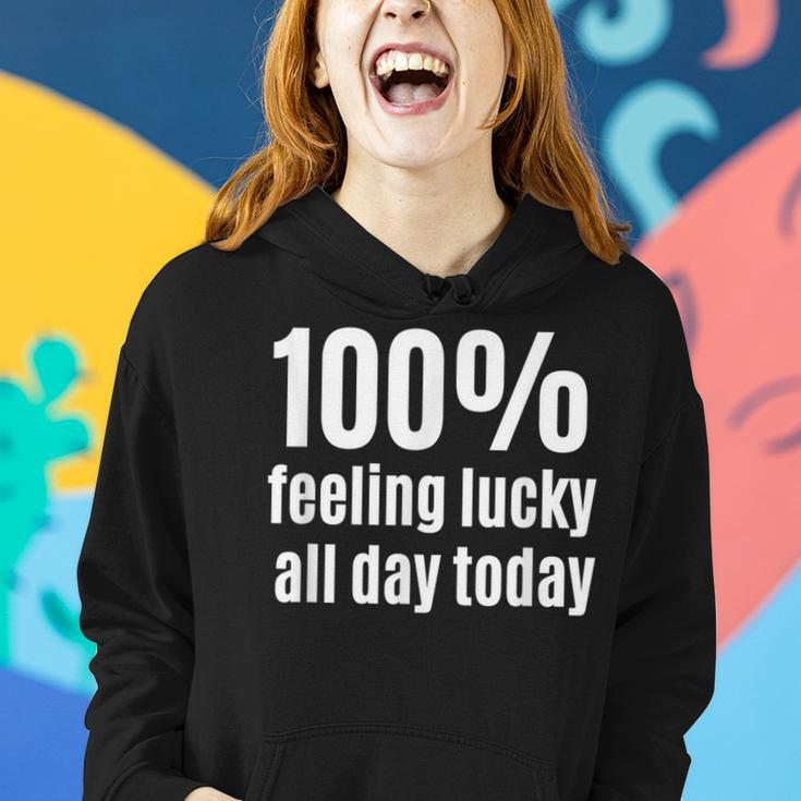 100 Feeling-Lucky Ganztägiges Hoodie für Glücksspiel-Fans Geschenke für Sie