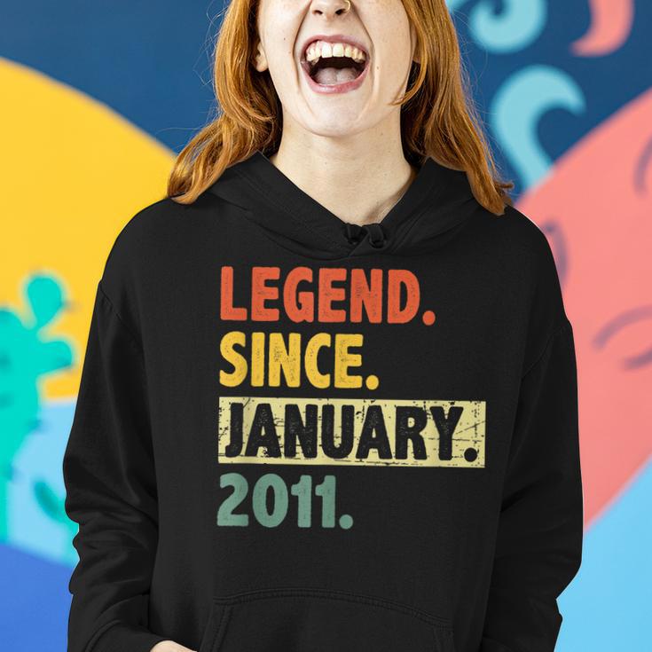 12 Geburtstag Legende Seit Januar 2011 12 Jahre Alt Frauen Hoodie Geschenke für Sie