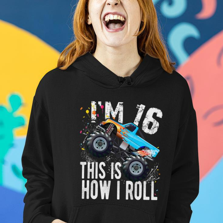 16 Year Old Gift Cool 16Th Birthday Boy Gift For Monster Truck Car Lovers Women Hoodie Gifts for Her
