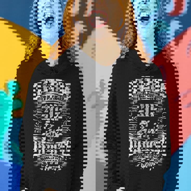 21St Birthday Vintage Legends Born In 2002 21 Years Old V4 Women Hoodie Gifts for Her