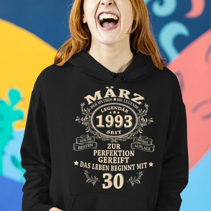 30 Geburtstag Geschenk Mann Mythos Legende März 1993 Frauen Hoodie Geschenke für Sie