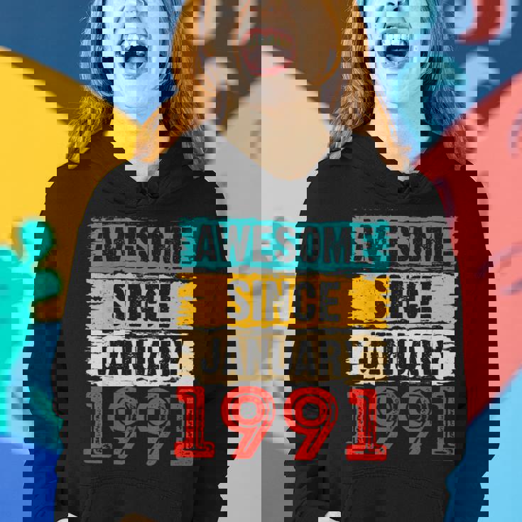 32 Year Old Awesome Since Januar 1991 32 Geburtstag Geschenke Frauen Hoodie Geschenke für Sie