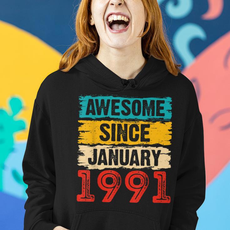 32 Year Old Awesome Since Januar 1991 32 Geburtstag Geschenke Frauen Hoodie Geschenke für Sie